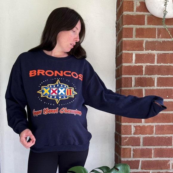 Broncos 1998 Super Bowl Crew Neck Sweatshirt Lrg - Picture 3 of 5
